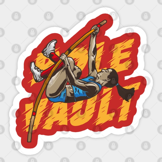 pole vault vector illustration Sticker by gintocolo